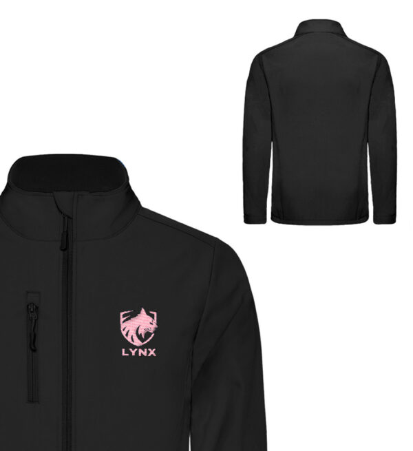 Softshell jacket black pink logo - Unisex Softshell Jacket mit Stick-16