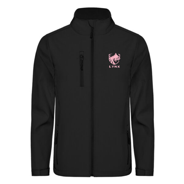 Softshell jacket black pink logo - Unisex Softshell Jacket mit Stick-16