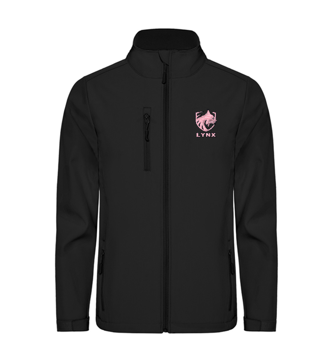 Softshell jacket black pink logo - Unisex Softshell Jacket mit Stick-16