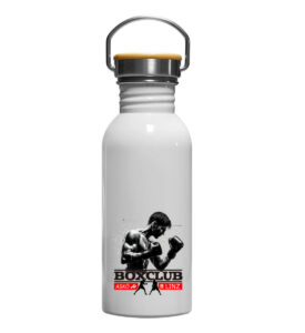 Trinkflasche Edelstahl mit Boxclub ASKÖ Linz Logo - Edelstahl Trinkflasche-3