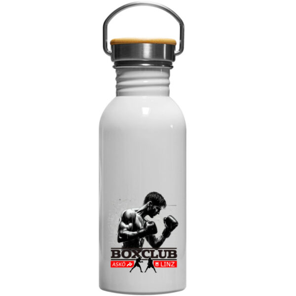 Trinkflasche Edelstahl mit Boxclub ASKÖ Linz Logo - Edelstahl Trinkflasche-3