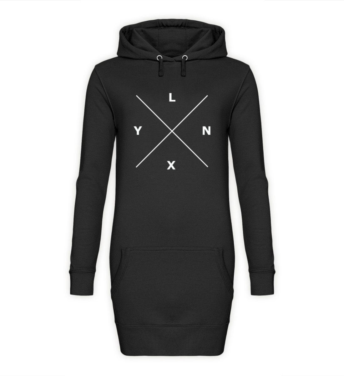 LYNX Long Hoodie – Damen Hoodie-Kleid - Damen Hoodie-Kleid-1624