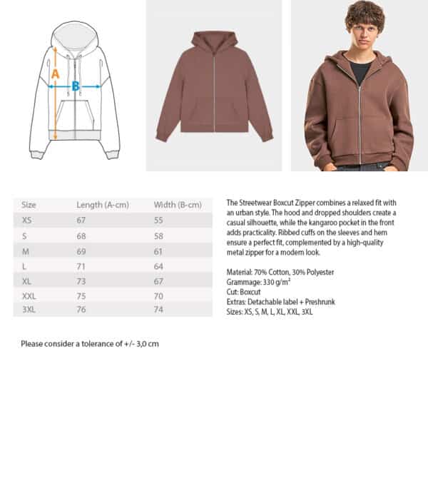 LYNX D-Style Boxcut Hoodie  - Fluffy Boxcut Zipper mit Stick – Bild 7