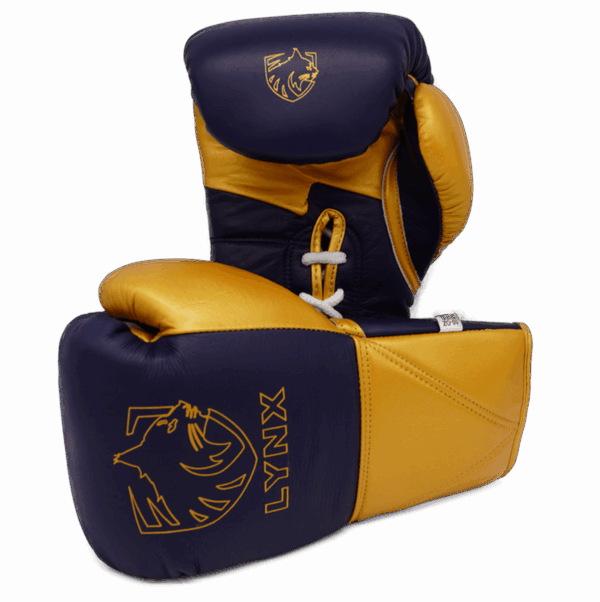 LYNX - "APEX Pro" - Blau/Gold - Echtleder