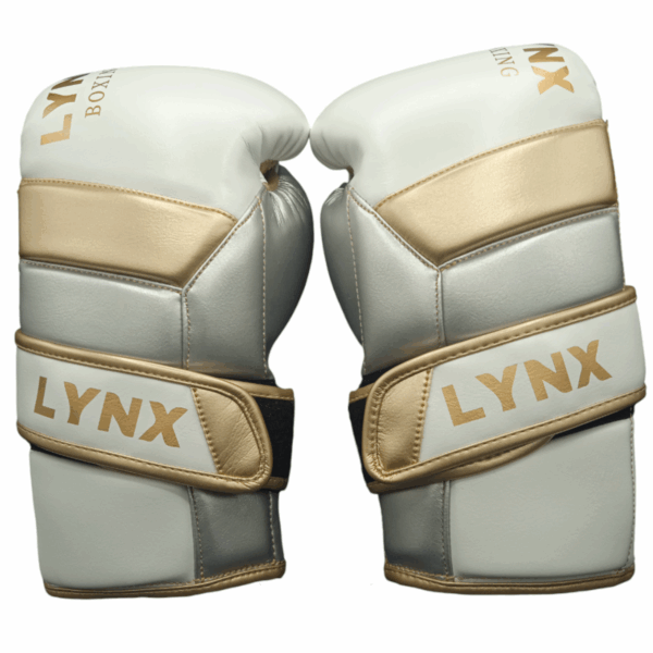 LYNX - "HIGH PERFORMANCE" - weiß/gold - Echtleder - 12 und 14 Unzen – Bild 7