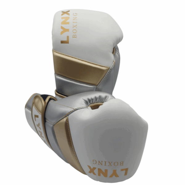 LYNX - "HIGH PERFORMANCE" - weiß/gold - Echtleder - 12 und 14 Unzen