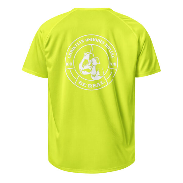 BE REAL Christian Oshodin Brand – Trainings-Shirt Jersey – white big Logo – Bild 12