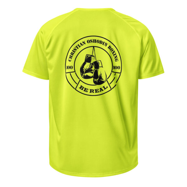 BE REAL Christian Oshodin Brand – Trainings-Shirt Jersey – black big Logo – Bild 8