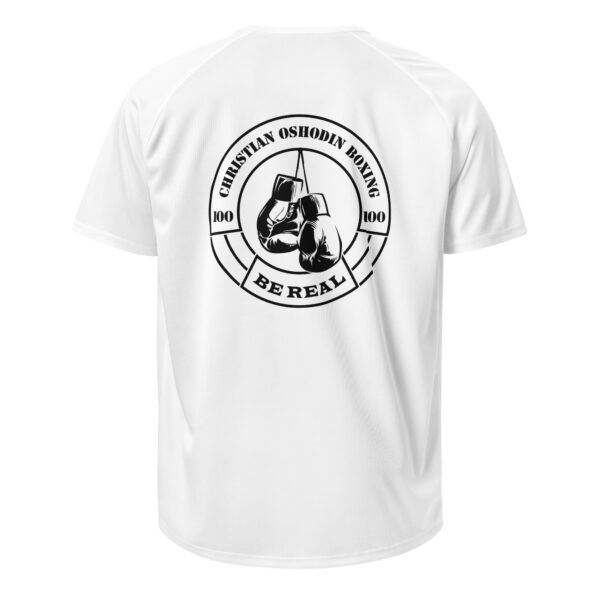 BE REAL Christian Oshodin Brand – Trainings-Shirt Jersey – black big Logo – Bild 10
