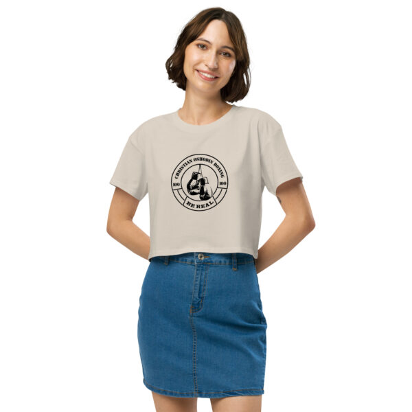 Crop Top – Christian Oshodin Brand – black Print-Logo – Bild 11