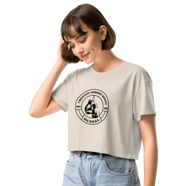 Crop Top – Christian Oshodin Brand – black Print-Logo – Bild 44