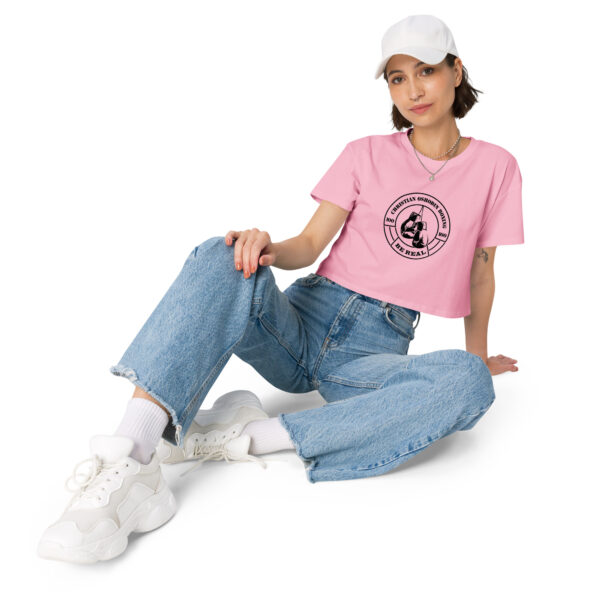 Crop Top – Christian Oshodin Brand – black Print-Logo – Bild 5