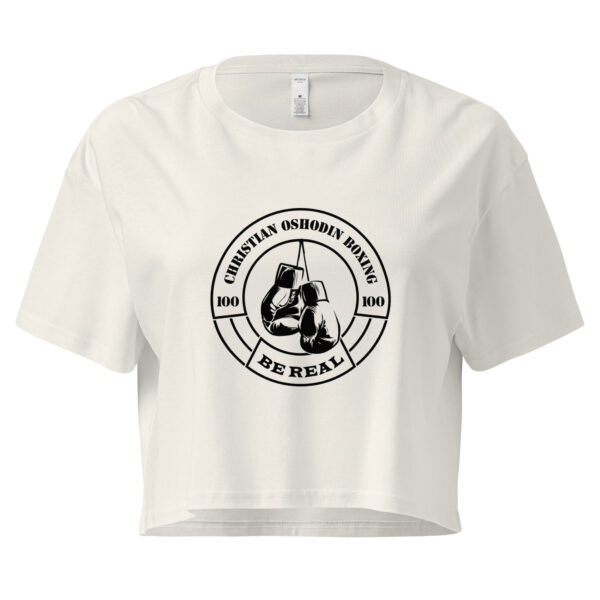 Crop Top – Christian Oshodin Brand – black Print-Logo