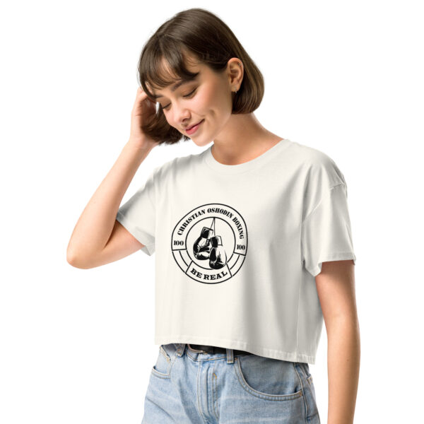 Crop Top – Christian Oshodin Brand – black Print-Logo – Bild 54
