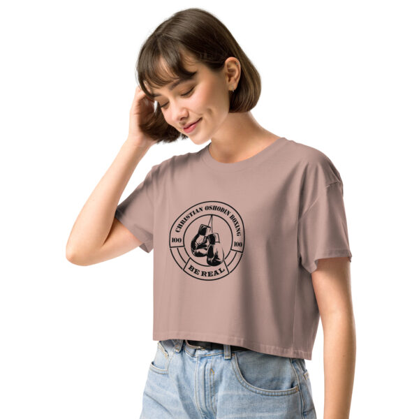 Crop Top – Christian Oshodin Brand – black Print-Logo – Bild 39