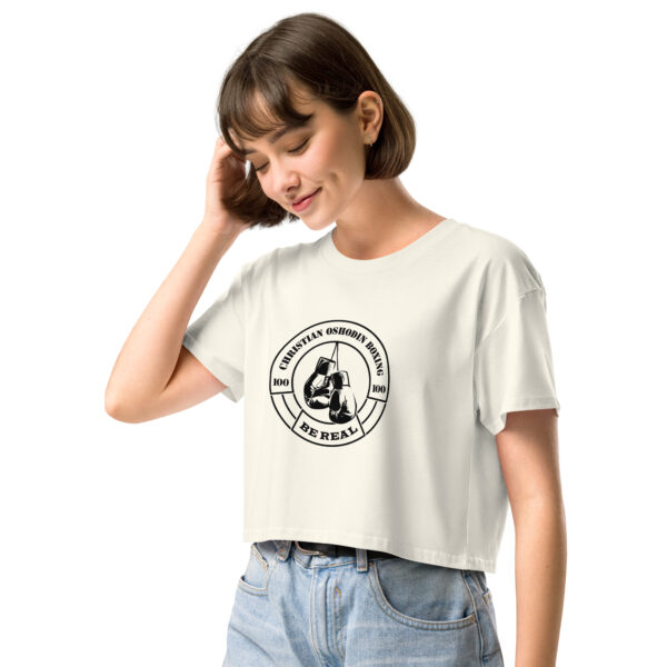 Crop Top – Christian Oshodin Brand – black Print-Logo – Bild 50