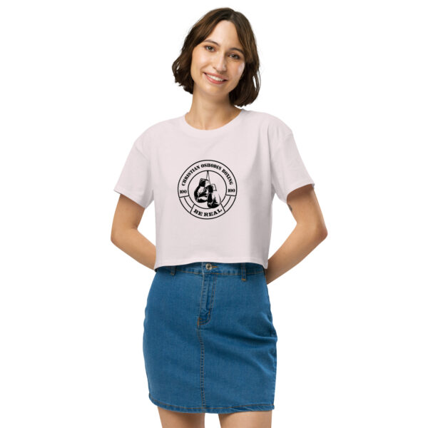 Crop Top – Christian Oshodin Brand – black Print-Logo – Bild 16