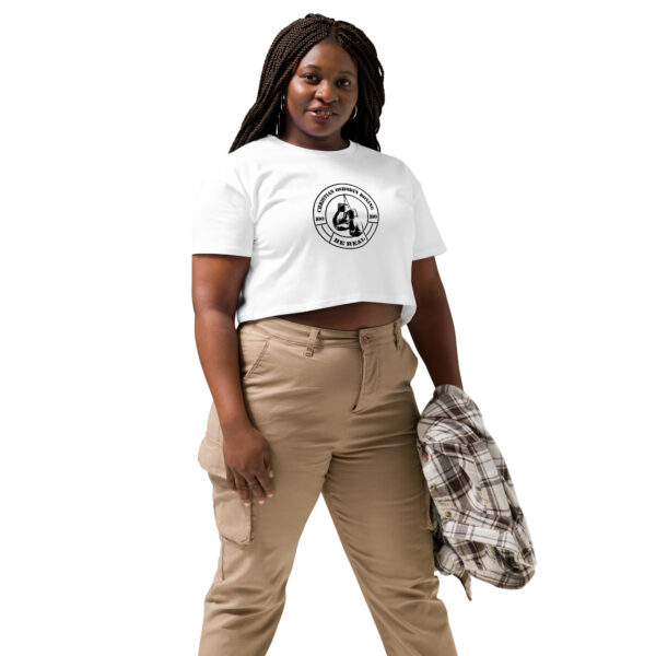 Crop Top – Christian Oshodin Brand – black Print-Logo – Bild 32