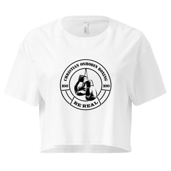 Crop Top – Christian Oshodin Brand – black Print-Logo – Bild 37