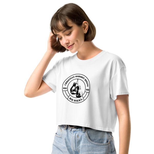 Crop Top – Christian Oshodin Brand – black Print-Logo – Bild 57